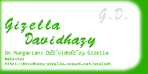 gizella davidhazy business card